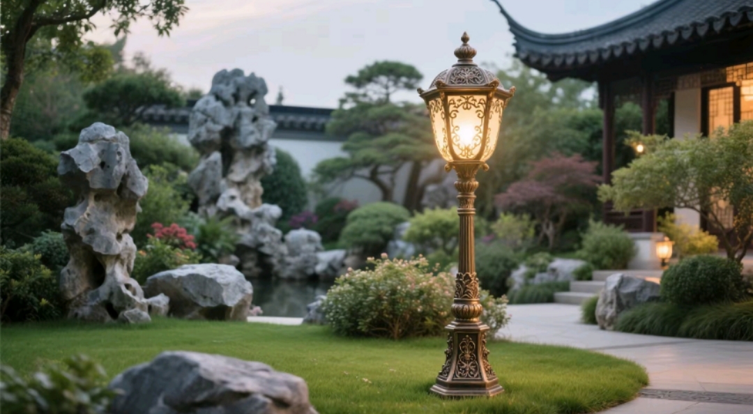 復(fù)古雕花遇上南德新能源：歐式草坪燈演繹園林新經(jīng)典