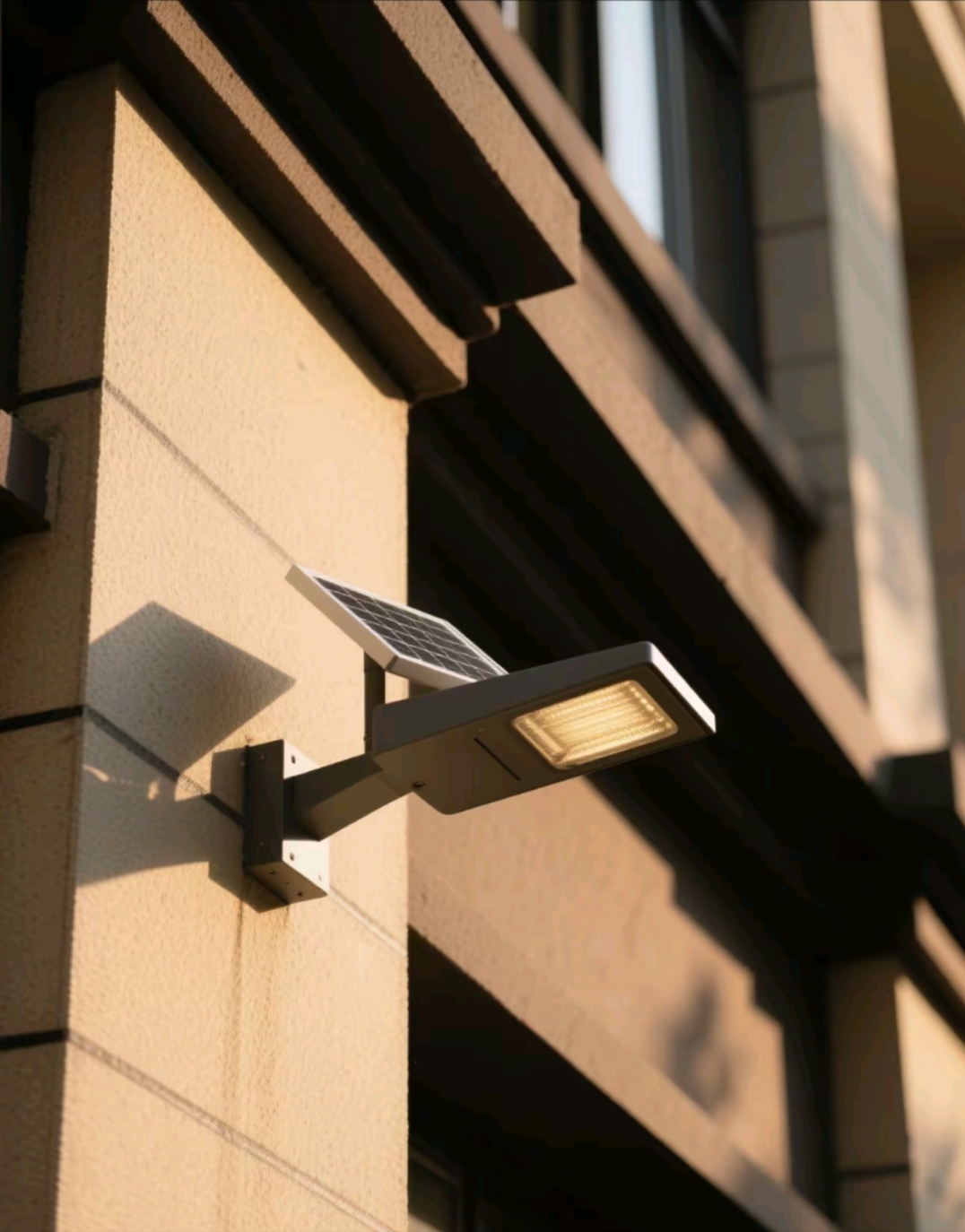 轉(zhuǎn)角遇見光——南德壁掛式太陽能路燈重塑空間光影