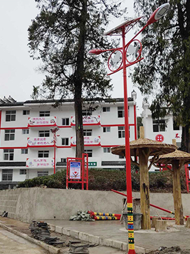 云南江城縣安裝特色太陽能路燈工程案例