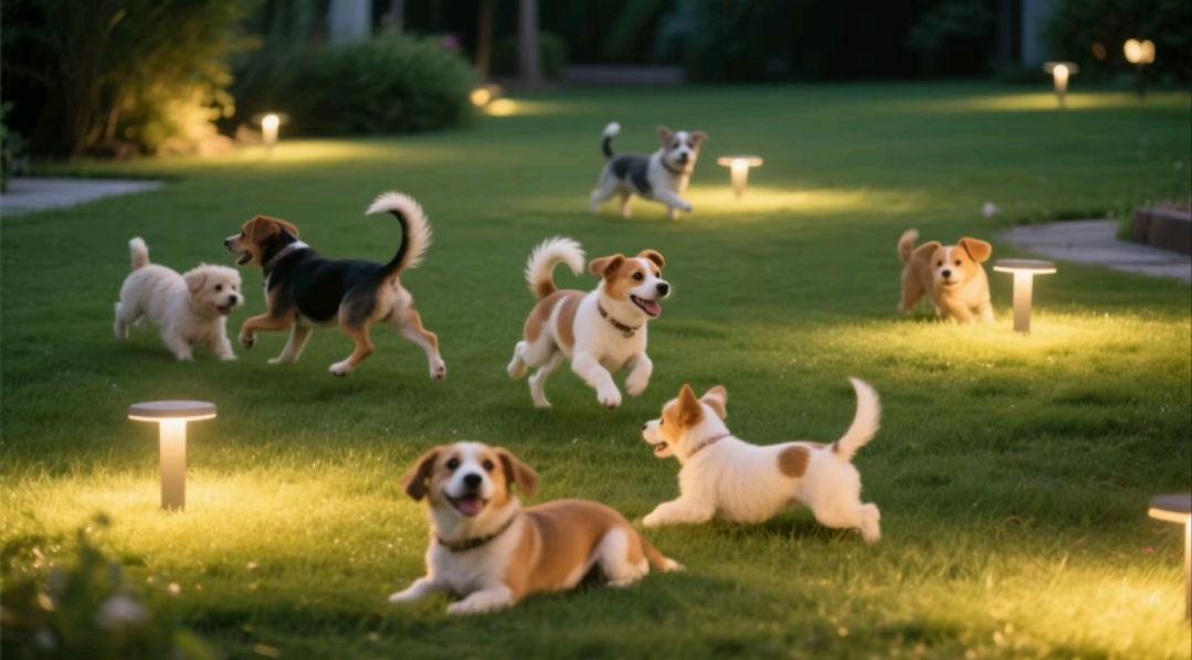 愛犬的夜間安全島：南德草坪燈柔和光暈守護(hù)萌寵樂園