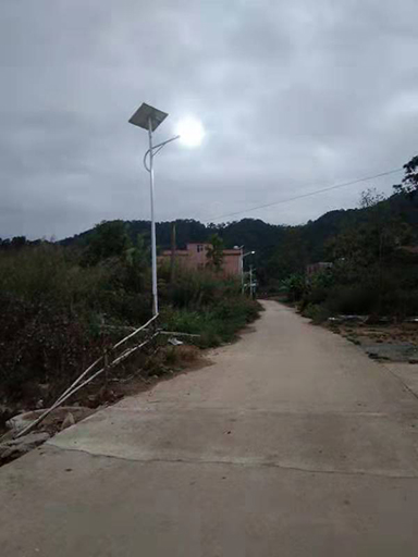 廣西省貴港市港南區(qū)陳障村農(nóng)村太陽能路燈實(shí)例