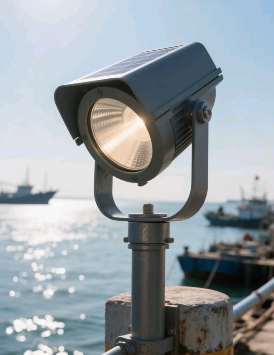 港口照明新標準：抗鹽霧太陽能投光燈