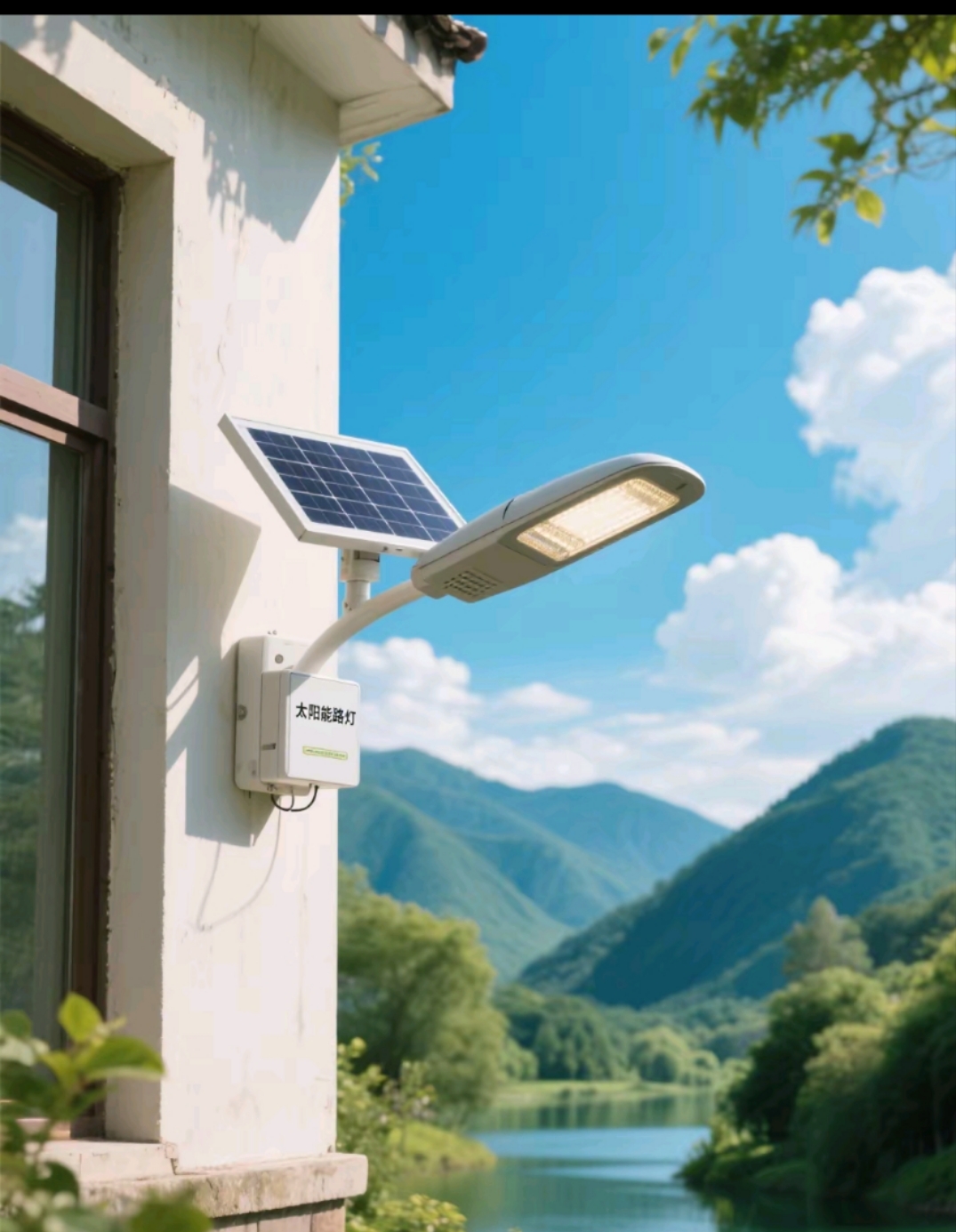 24小時(shí)自然饋贈(zèng)——南德壁掛式太陽能路燈的環(huán)保承諾
